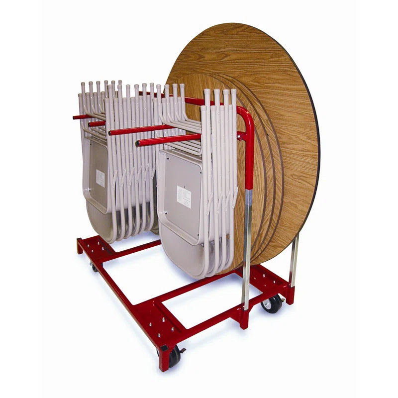 Folding Chair & Round Table Mover – Holds 5 Tables & 20 Chairs – Model 3780
