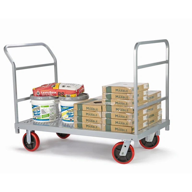 Heavy Duty Platform Truck – 2,400 lb Capacity, Dual Handles, 8" Quiet Poly Casters – Models 3967 & 3968