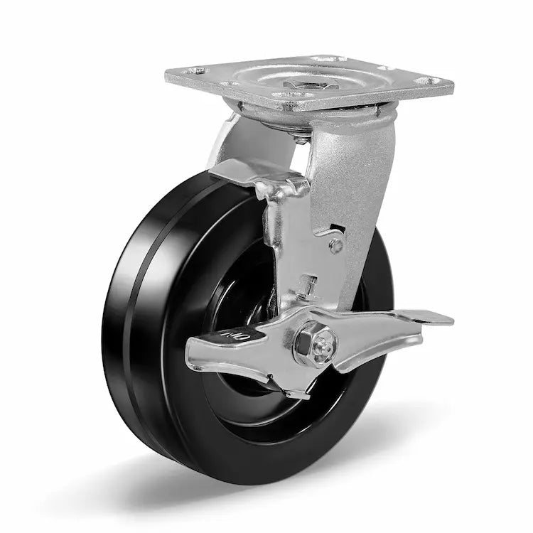 6" Phenolic Swivel Caster with brake